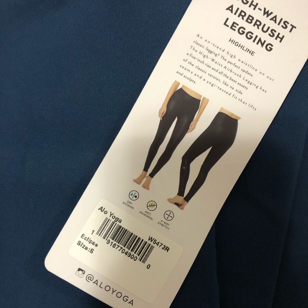 ✨NWT Alo Yoga Airbrush Highwaist Leggings Eclipse - Picture 8 of 8